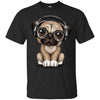PUG DOG - Cute Pug Puppy Dj Wearing Headphones and Glasses T Shirt & Hoodie